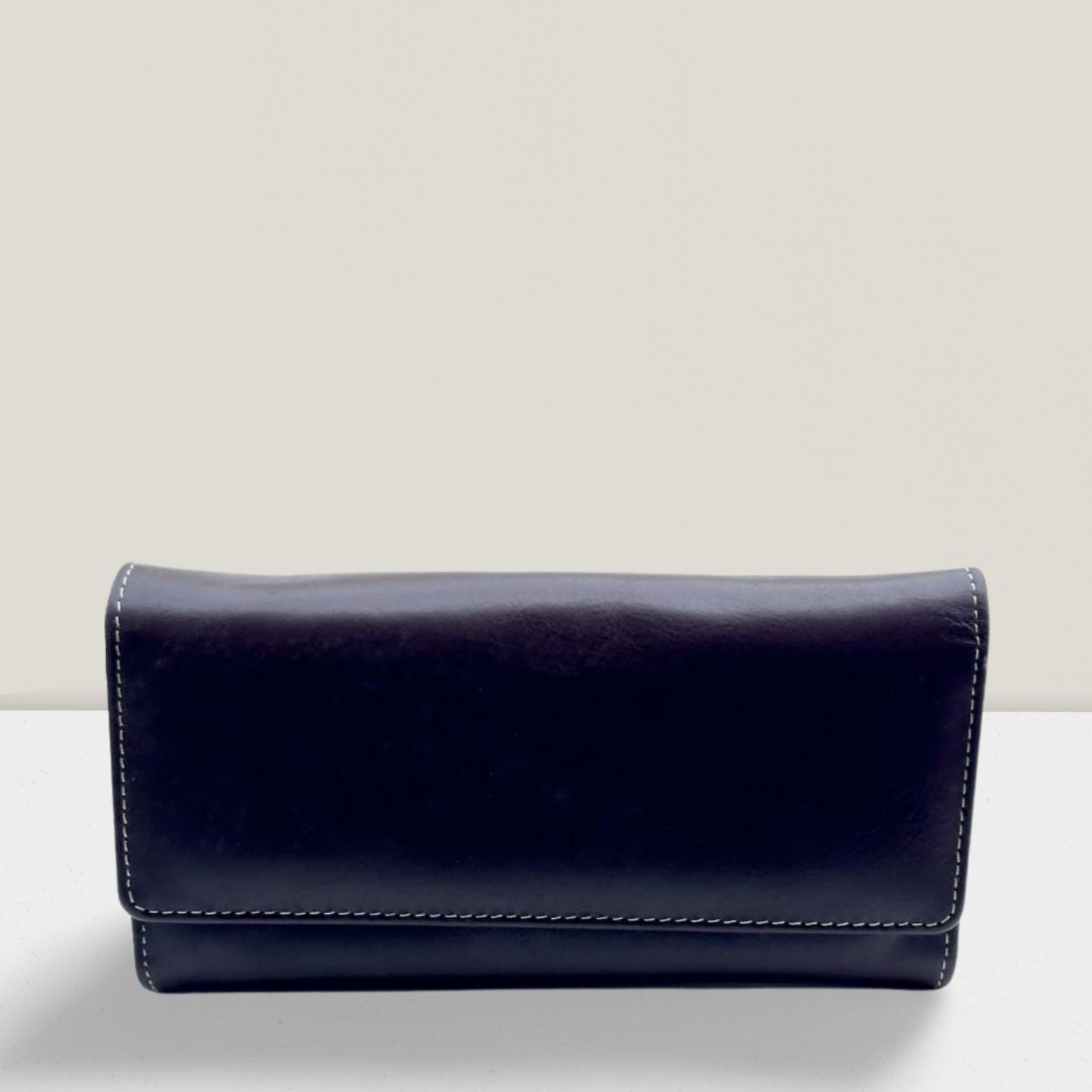 "Premium Blue Leather Wallet for Men – Handmade Compact Trifold Purse with Multiple Card Slots, Coin Pocket & Secure Closure | Falenzo"