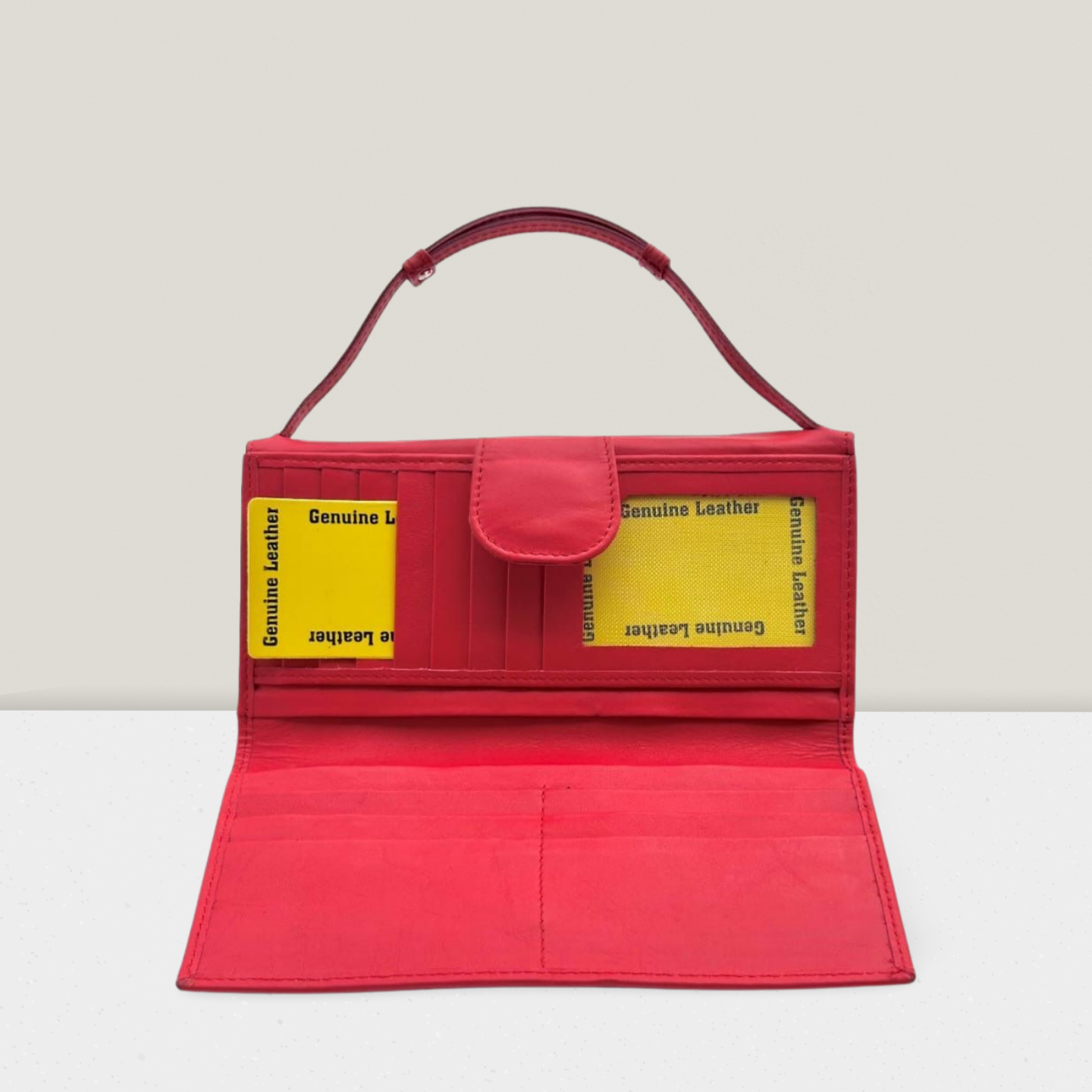"Elegant Red Leather Handbag for Women – Small Top Handle Purse Perfect for Parties, Weddings, Evening Outfits & Casual Wear | Falenzo"