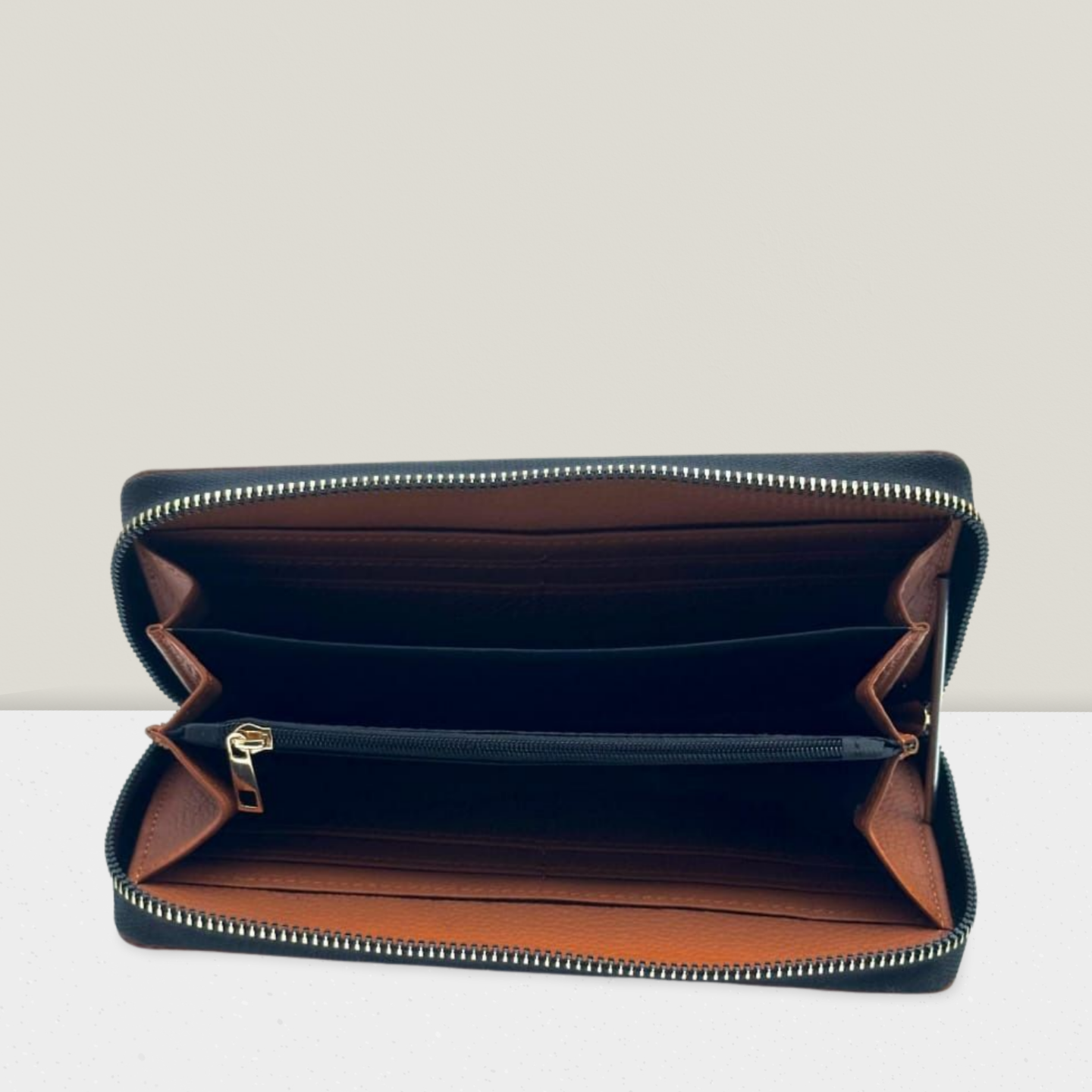 "Elegant Black and Golden Leather Handclutch for Women – Small Top Handle Purse Perfect for Parties, Weddings, Evening Outfits & Casual Wear | Falenzo"