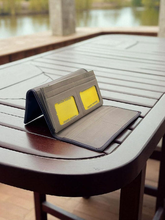 The Refined Navy Fold Wallet
